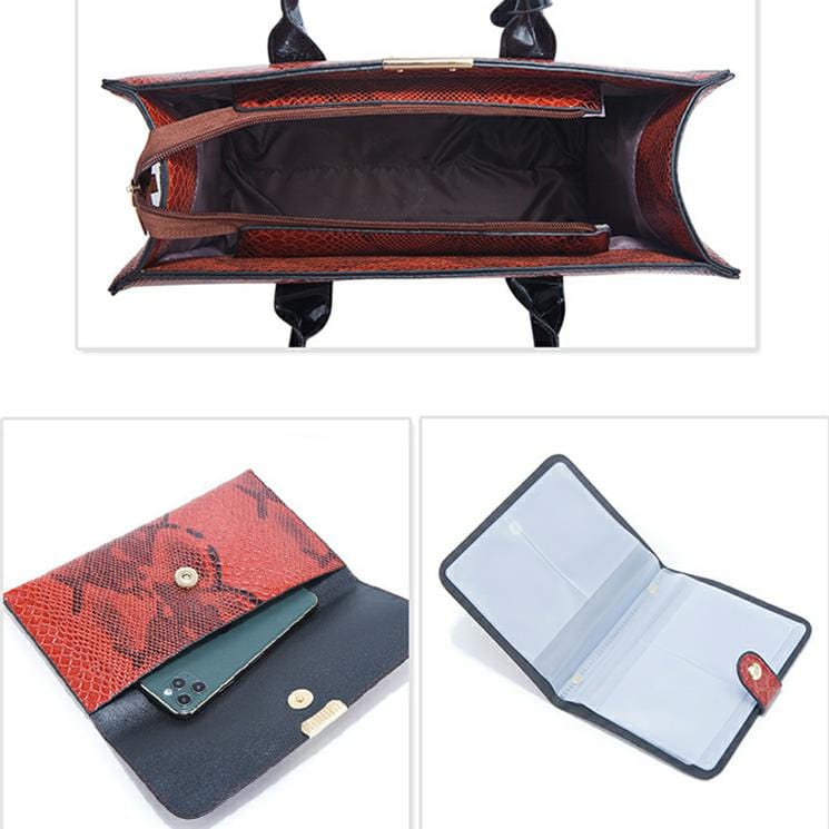 New Fashion Luxury Handbags 3 PCS Set Women Composite Bags Handbag Female Clutch Bag Purse and Handbag Set