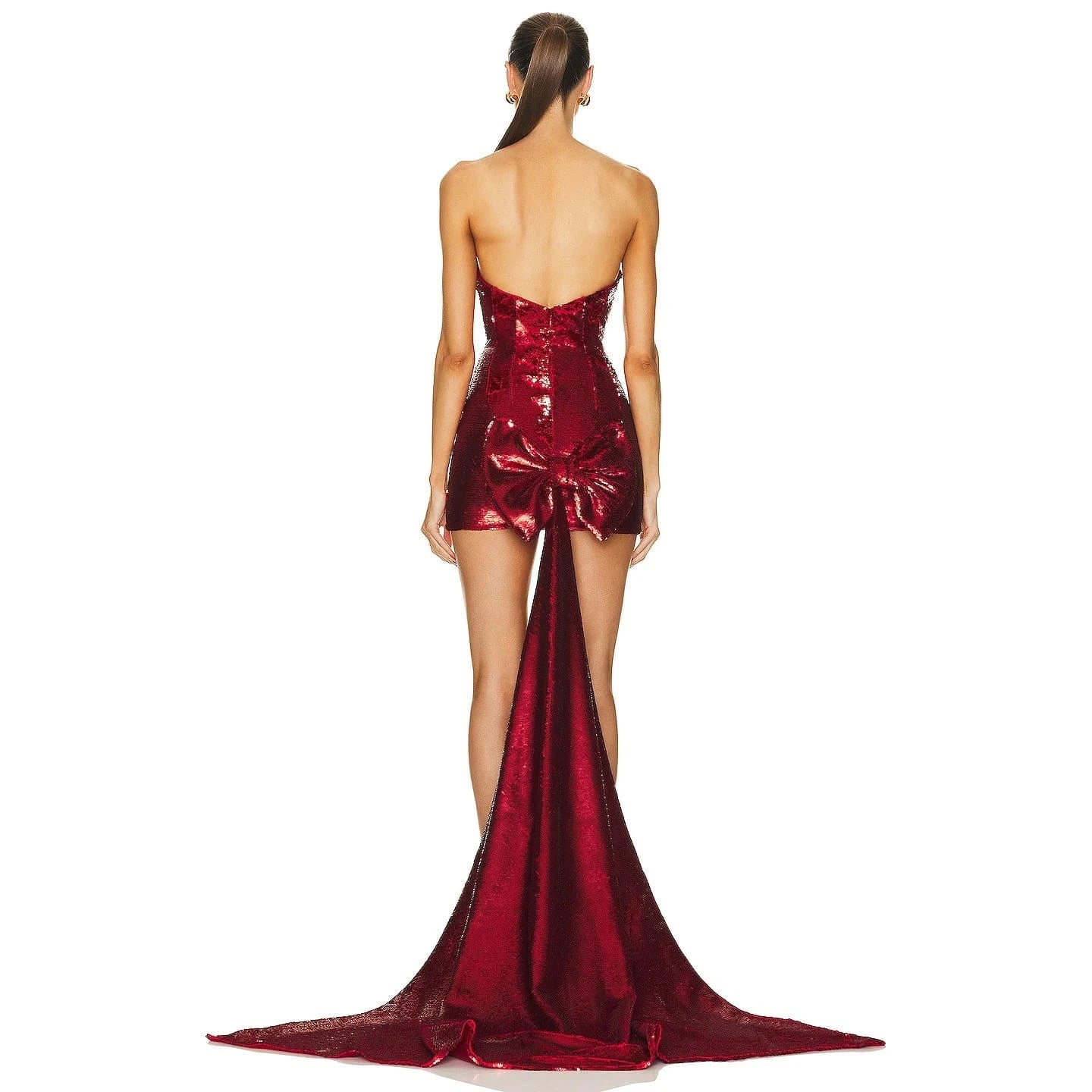 New Fashion Red Sequins Maxi Dresses Beading Sexy Off Shoulder Party Ladies Dress