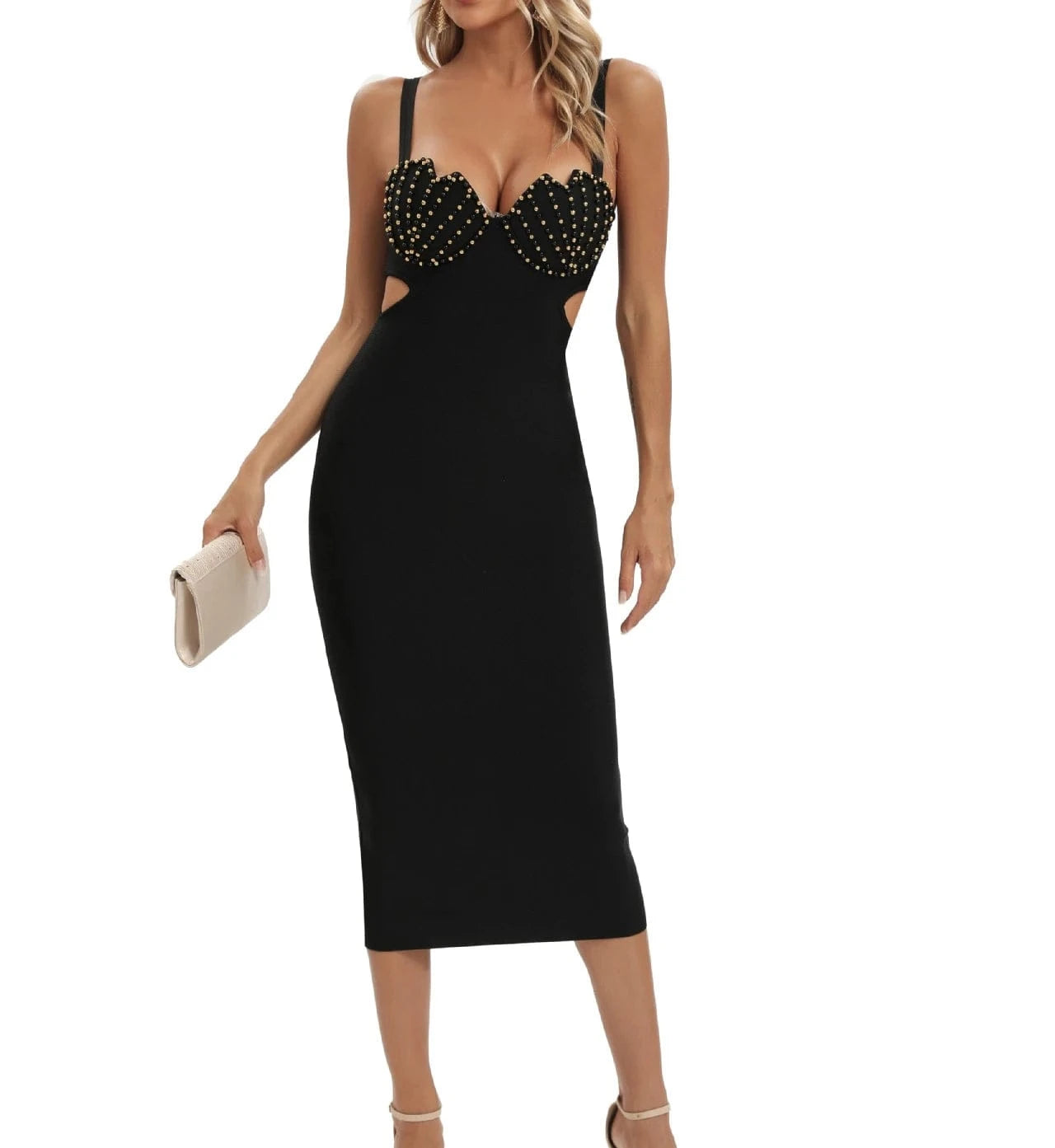 New Fashion Women's Bodycon Sleeveless Strap Celebrity Party Bandage Evening Dresses