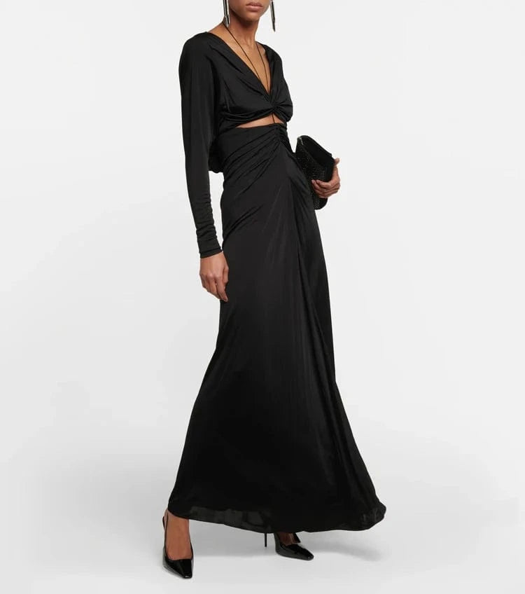 New Fashion Women's Elegant Hollow Out Cross Maxi Dress Party Club Prom Dresses