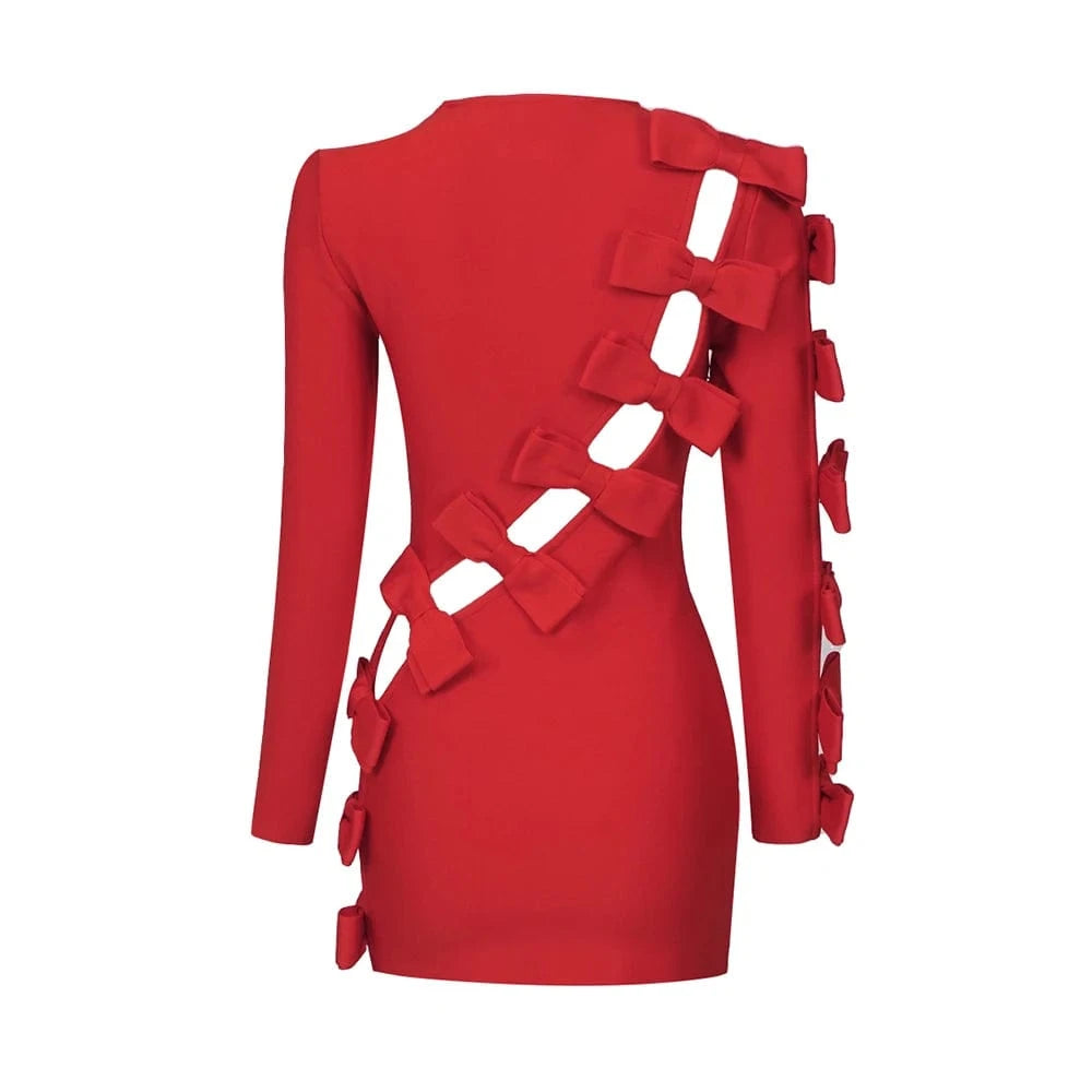 New Fashion Women's Sexy Cut out Mini Long Sleeve Dresses Bodycon Party Bandage Dress