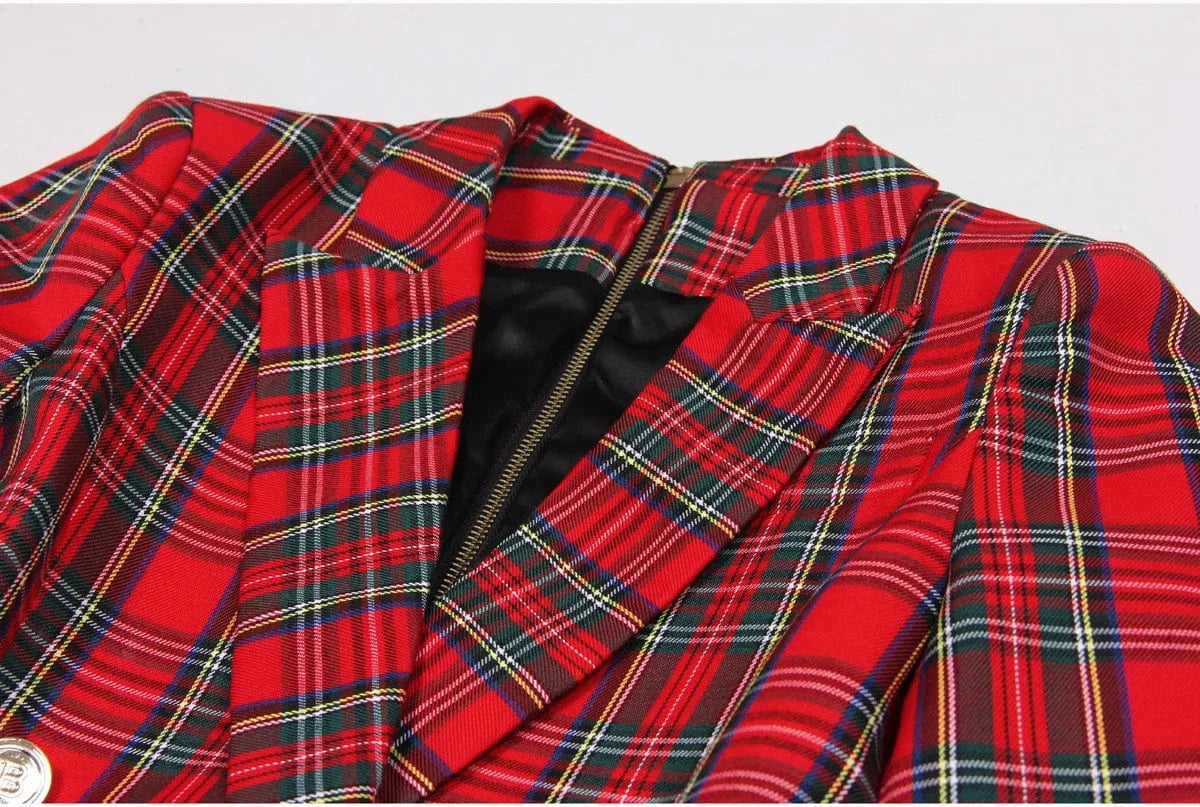 New Fashionable Ladies Red Long Sleeves Business Suit Dresses Casual Blazer Coat