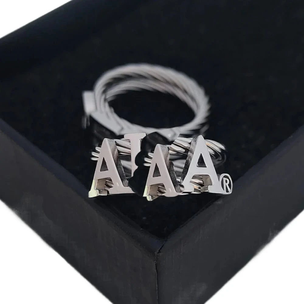 New Greek Sorority Alphabet Ring Stainless Steel Fashion Glossy Fade Resistant Personalized Party Organization Symbol Jewelry