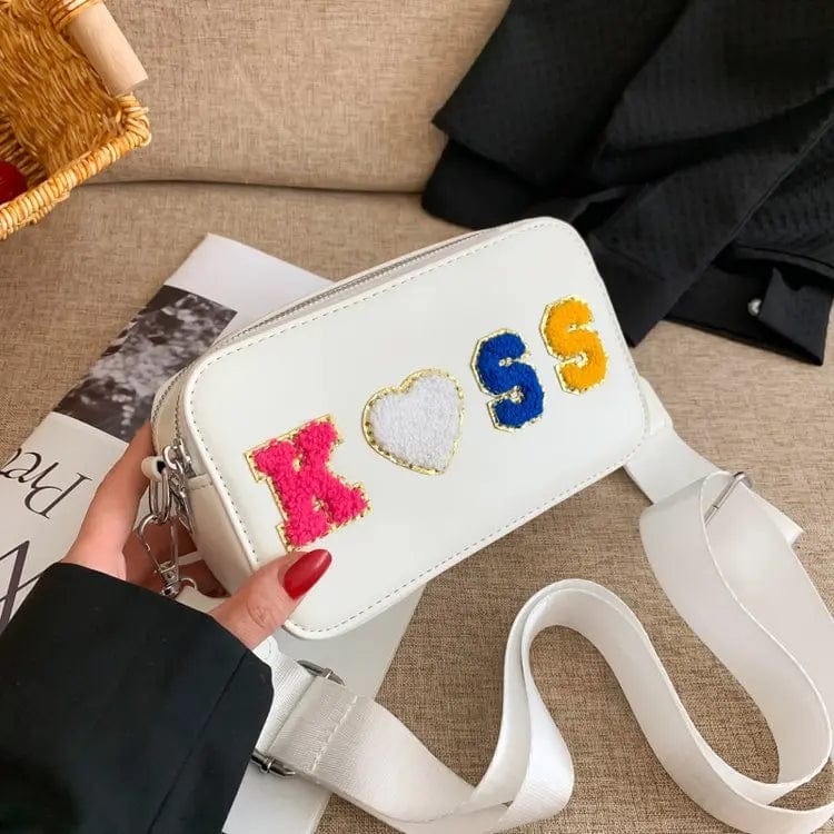 New High Quality Box Shape Women's Bag Girl Small Square Bags Female Shoulder Handbag Messenger Bag With Wool Letters