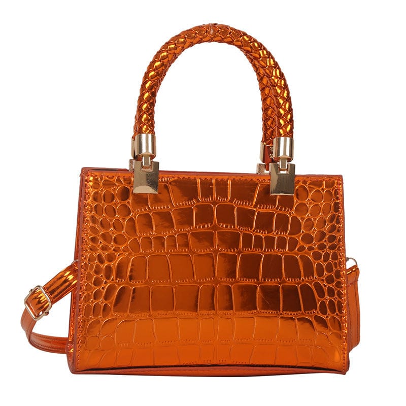 New hot sale retro women's bag blue women's patent leather bag women's messenger small square hand bag