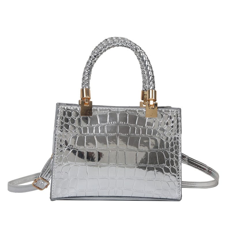 New hot sale retro women's bag blue women's patent leather bag women's messenger small square hand bag