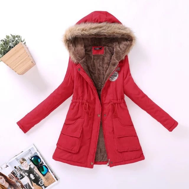 New Long Casual Parka Thickness Plus Size 5XL Coat Snow Outwear Coldker Varsity Jacket For Women Yellow Winter Coat Clothes