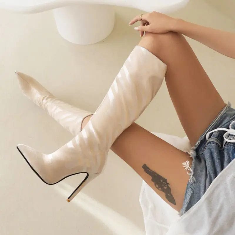 New Material Botas Mujer Women Winter and Fall Shoes Knee High Heel Ladies Boots for Women Shoes