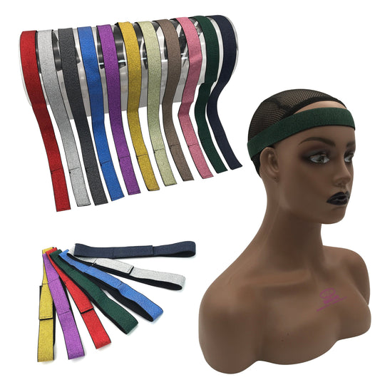 New Melt Band 2.5cm 4cm Adjustable Customized Printed Logo Headband Wig Elastic band for Hair