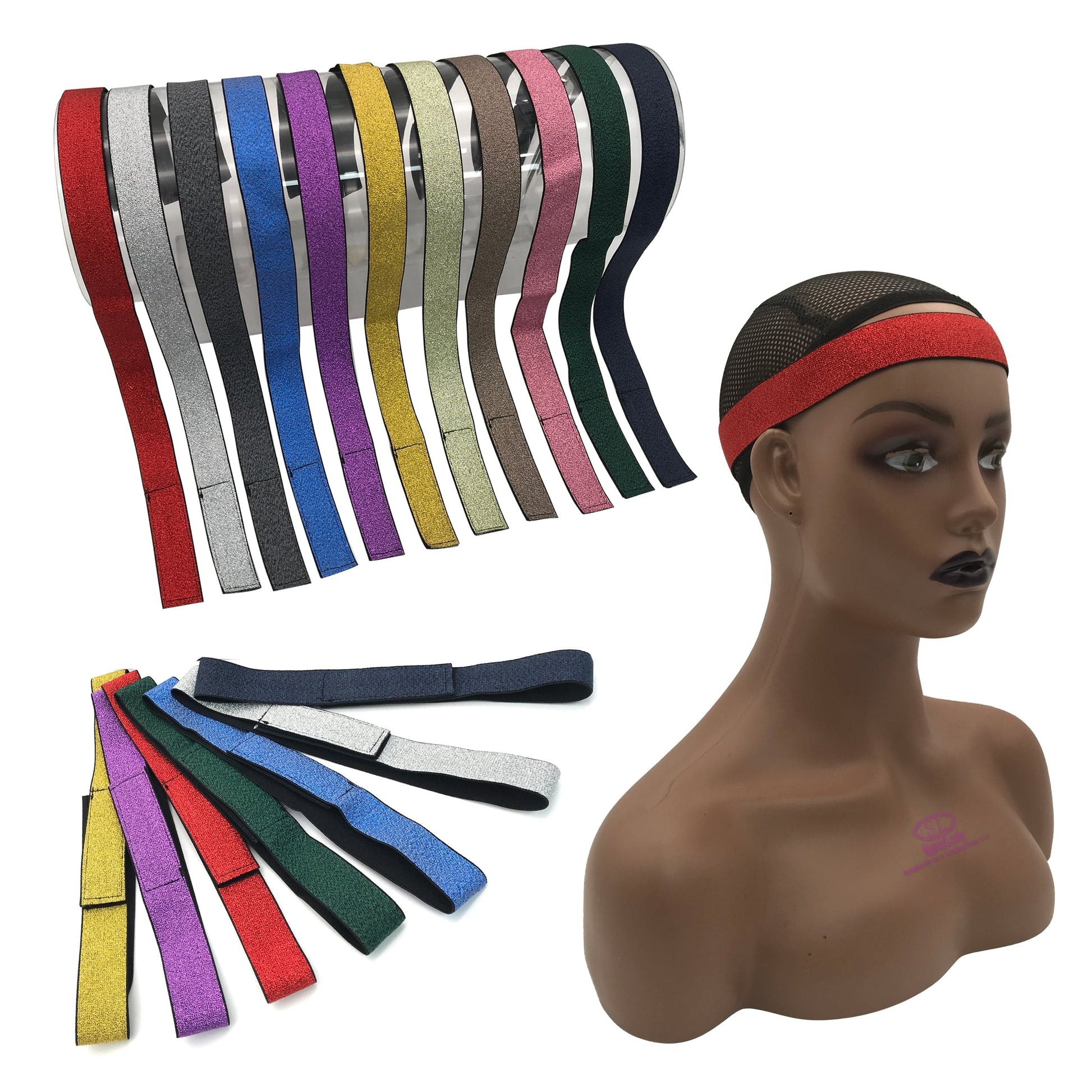 New Melt Band 2.5cm 4cm Adjustable Customized Printed Logo Headband Wig Elastic band for Hair