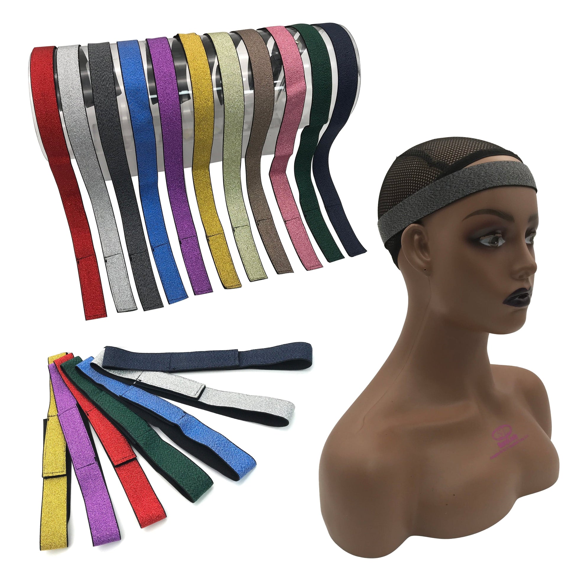 New Melt Band 2.5cm 4cm Adjustable Customized Printed Logo Headband Wig Elastic band for Hair
