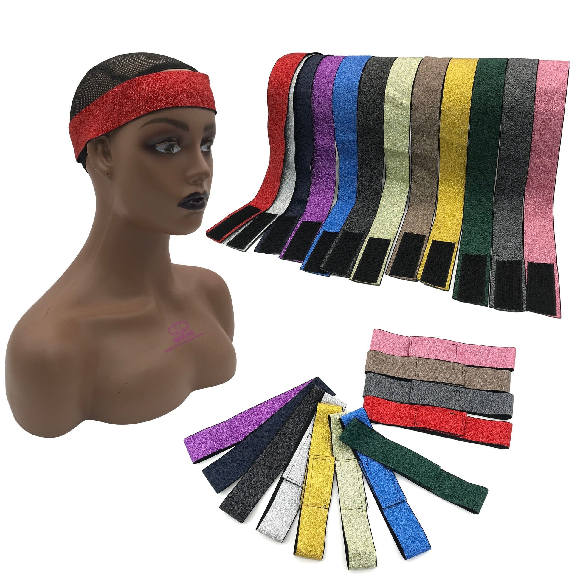 New Melt Band 2.5cm 4cm Adjustable Customized Printed Logo Headband Wig Elastic band for Hair