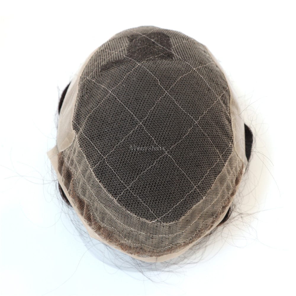 New Octagon - China Lace with Poly Coating India Human Hair Men Toupee Wig