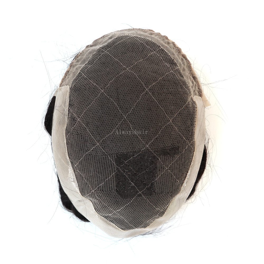 New Octagon - China Lace with Poly Coating India Human Hair Men Toupee Wig