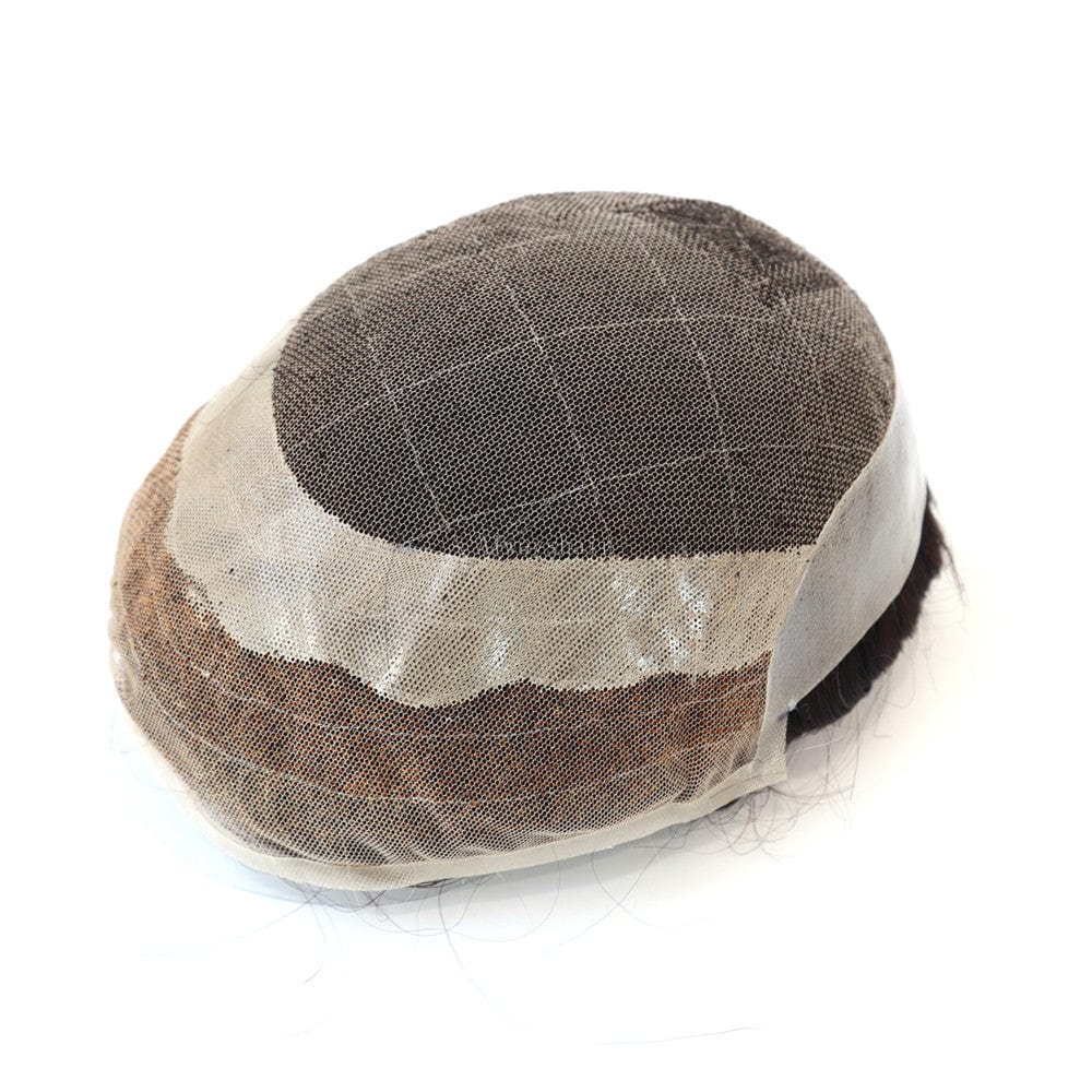 New Octagon - China Lace with Poly Coating India Human Hair Men Toupee Wig