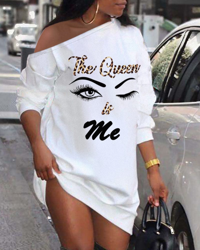 New off the shelf women's hot selling printed off shoulder casual skirt