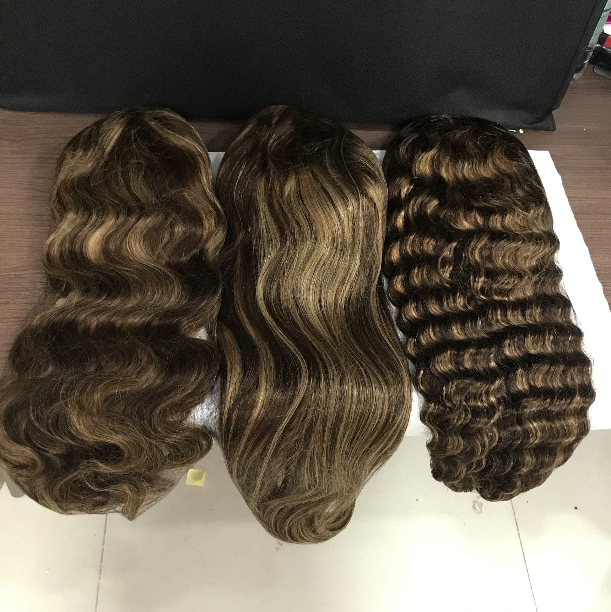 New piano colored swiss lace frontal Wig raw human hair 160% density ombre color highlight wig