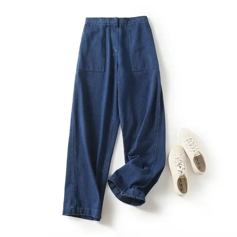 New product niche design comfortable long sleeved denim jacket fashionable simple loose pants set