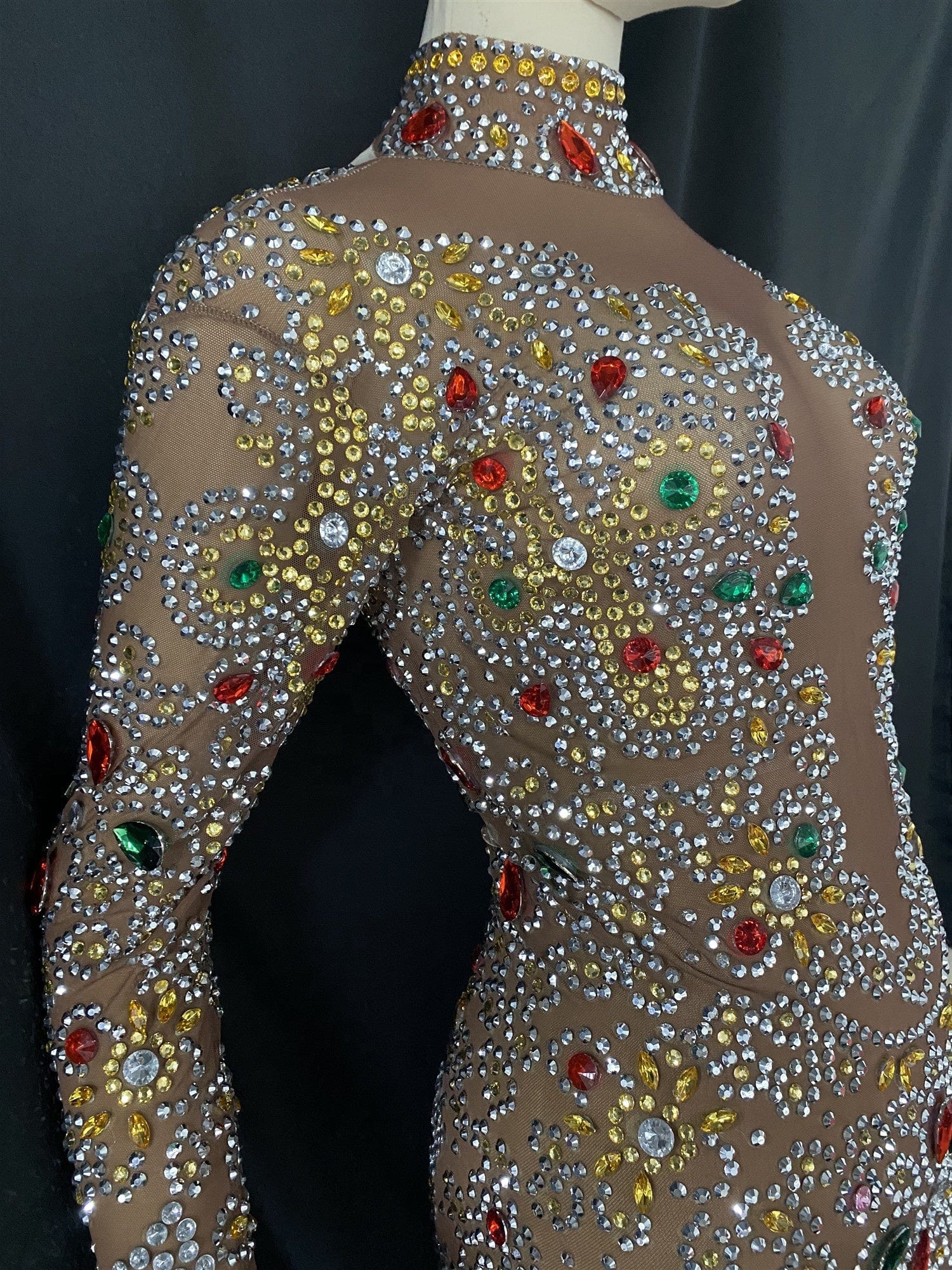 New Product Rhinestone Birthday Celebration Mermaid Dress Women Stage Costume Sexy See Through Evening Gown Wedding Party Dress