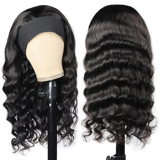 New product turban wig European and American wig African fashion black hand-rolled headband wig factory wholesale