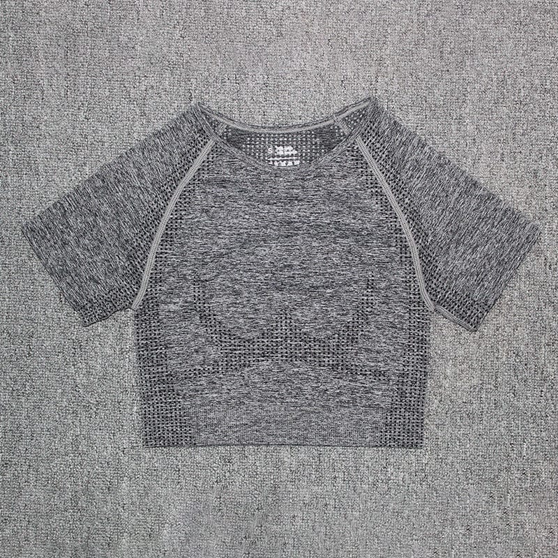 New Running Sports Short Sleeve Top Seamless Yoga Clothing Tight Yoga Short Sleeve Top For Women