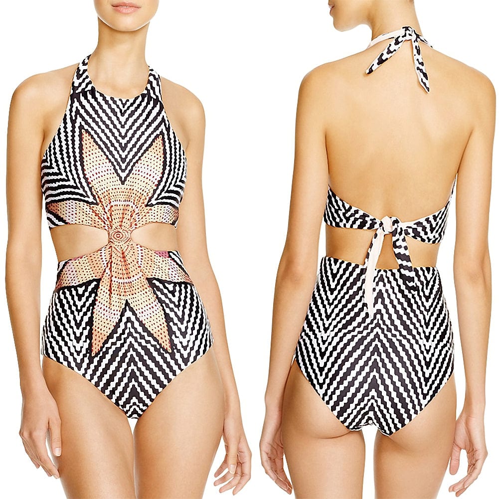 New solid color bikini chiffon digital print sexy swimsuit hot style one piece swimwear