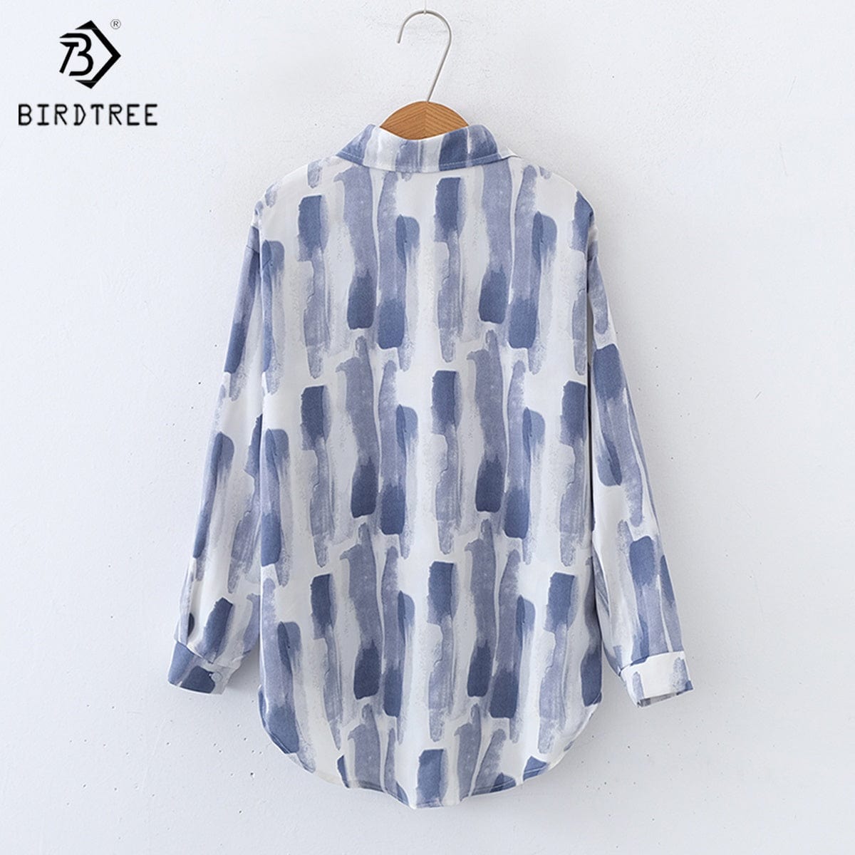 New Spring Women's Oversize Chiffon Shirts Spring Tropical Printing Tops Workwear Loose Casual Shirt Autumn Wholesale T33411X