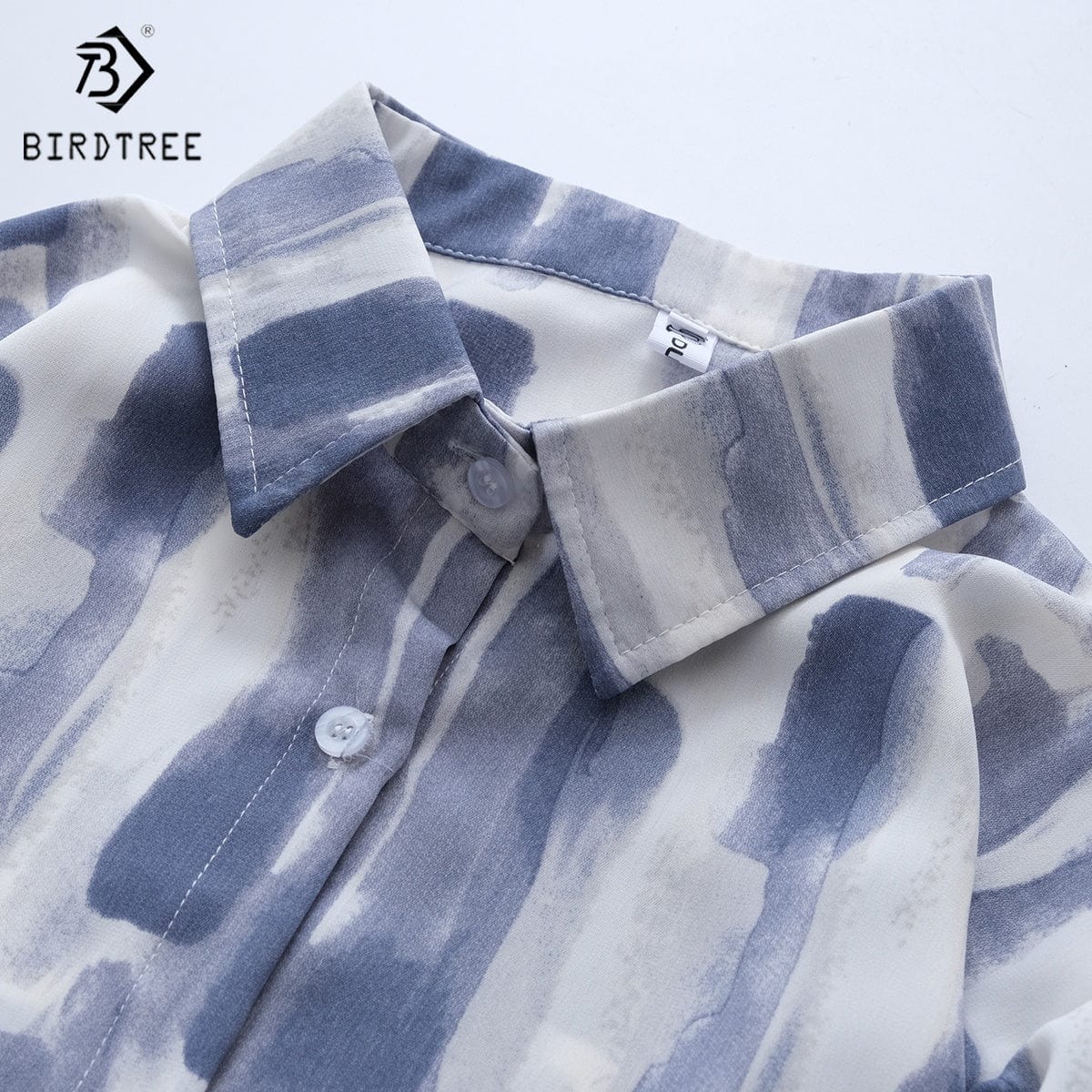 New Spring Women's Oversize Chiffon Shirts Spring Tropical Printing Tops Workwear Loose Casual Shirt Autumn Wholesale T33411X