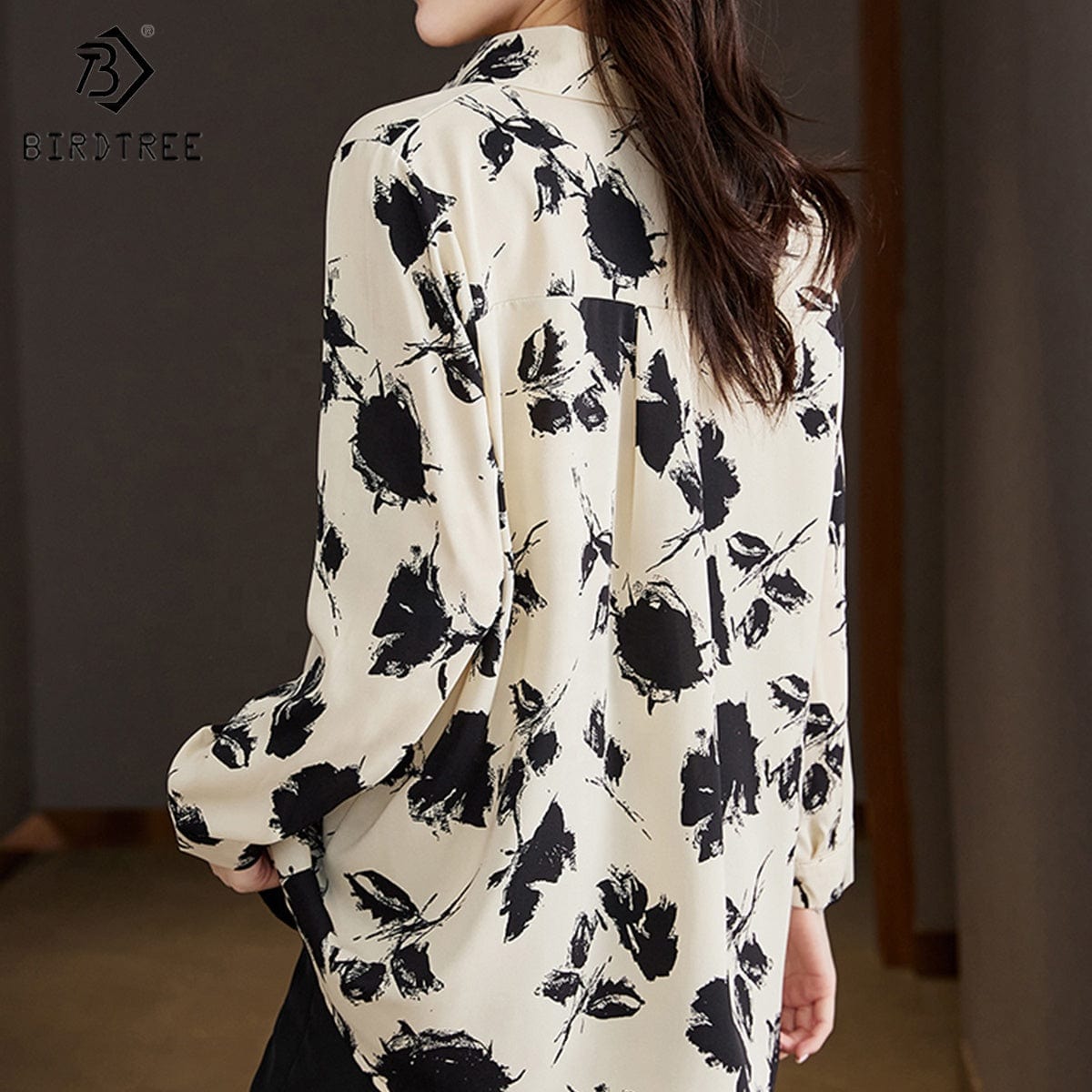 New Spring Women's Oversize Satin Shirts Spring Solid Colors Tops Workwear Casual Shirt Autumn Wholesale  T33301X