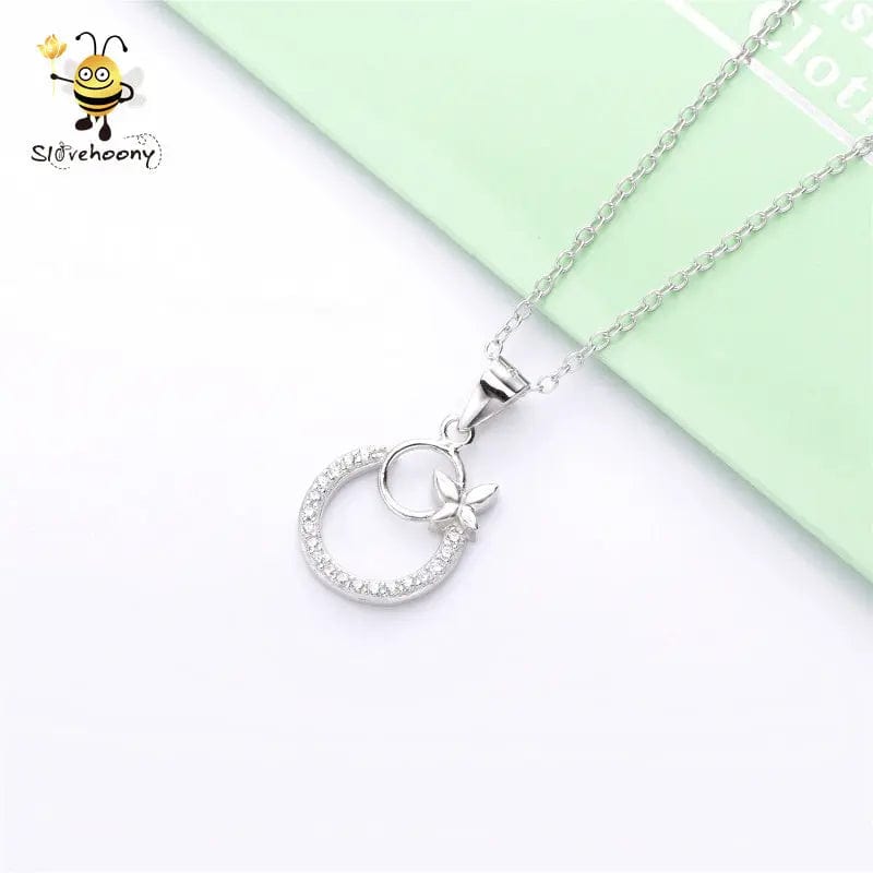 New Style Fashion Crystal 925 Sterling Silver CZ Pendant Necklaces Jewelry