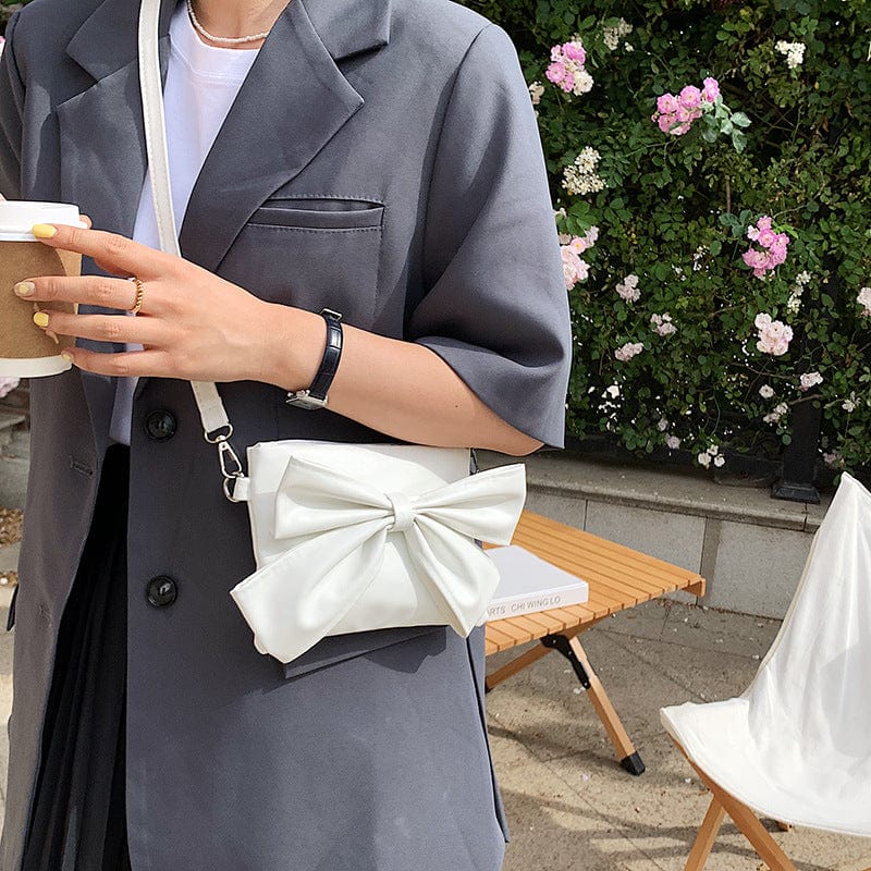 new style female custom bownot personality one shoulder messenger mini bags  women soild color handbags
