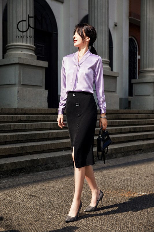 New Style Glossy Ladies Feminine  Blouses Shirts OEM European and American Lace Collar Fashion Shirts