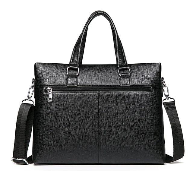 New style men's handbag PU leather business briefcase youth large-capacity zipper computer bag shoulder messenger men's bag