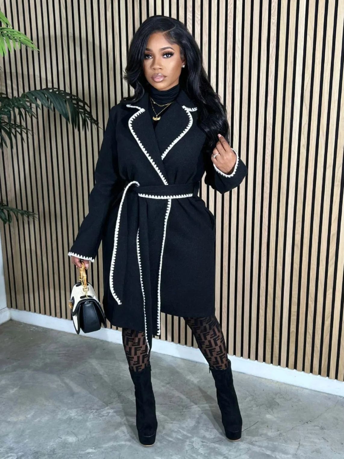 New style warm autumn and winter coat ladies woolen trench coat for women