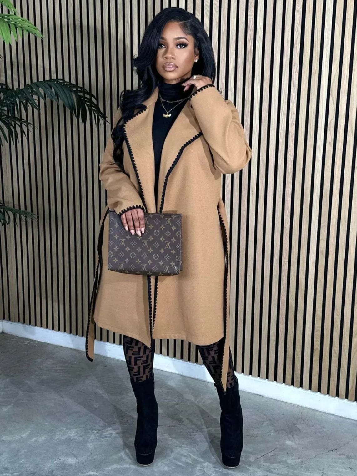 New style warm autumn and winter coat ladies woolen trench coat for women