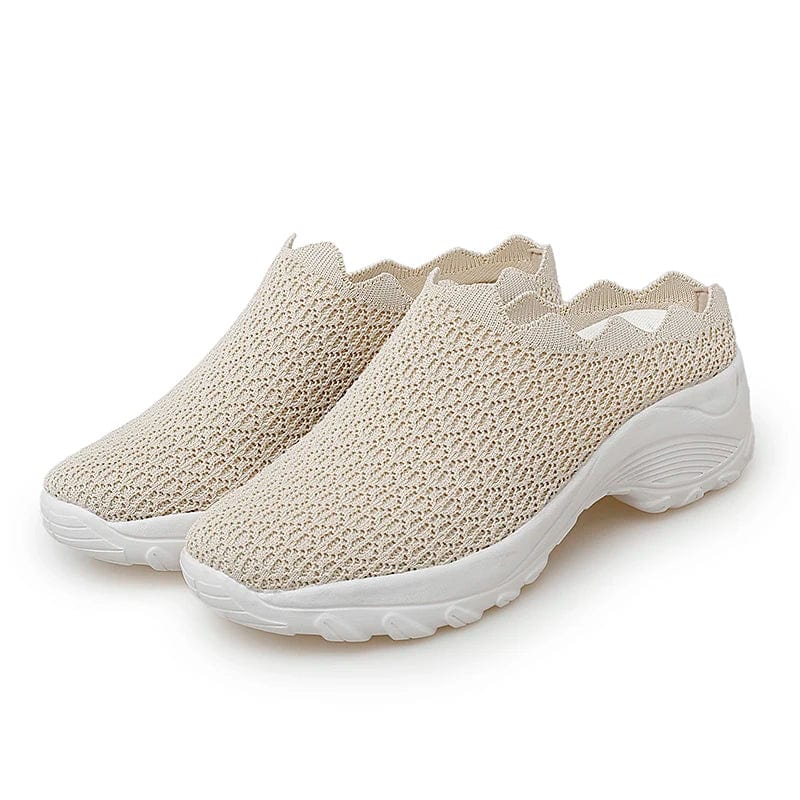 New styles wholesale footwear vendors chaussures mules talon bout carr women's mesh clogs summer casual shoes big size 35-42