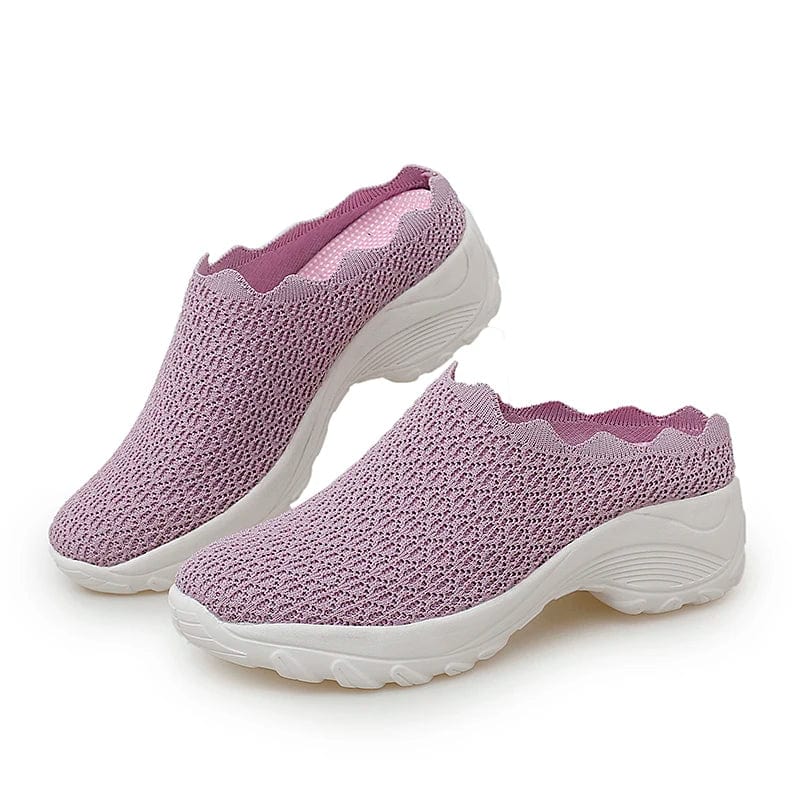 New styles wholesale footwear vendors chaussures mules talon bout carr women's mesh clogs summer casual shoes big size 35-42