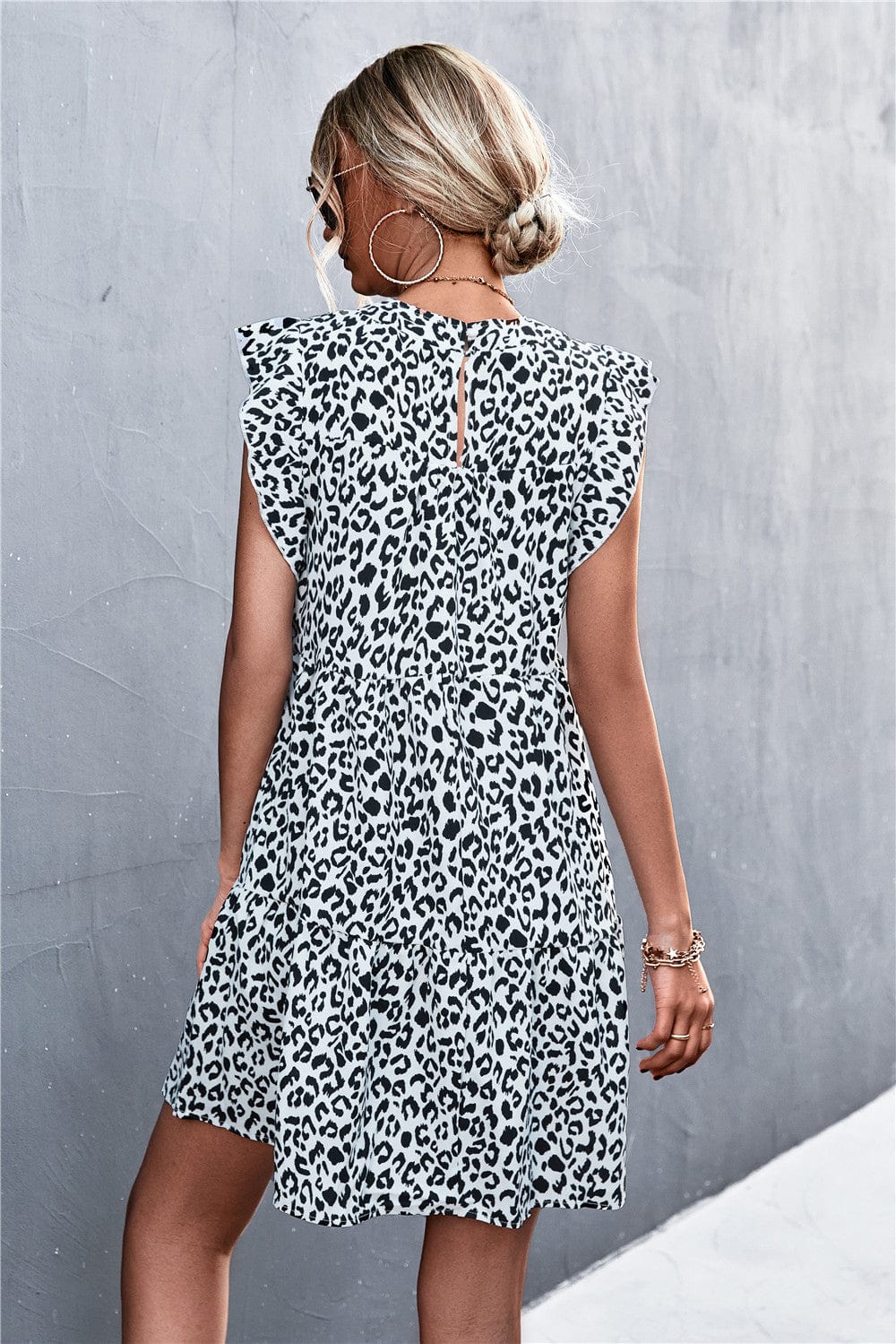 New Summer Women Clothes Blouse Ruffle Edge Ruffled Sleeve Tops Shirts Fly Sleeve dress