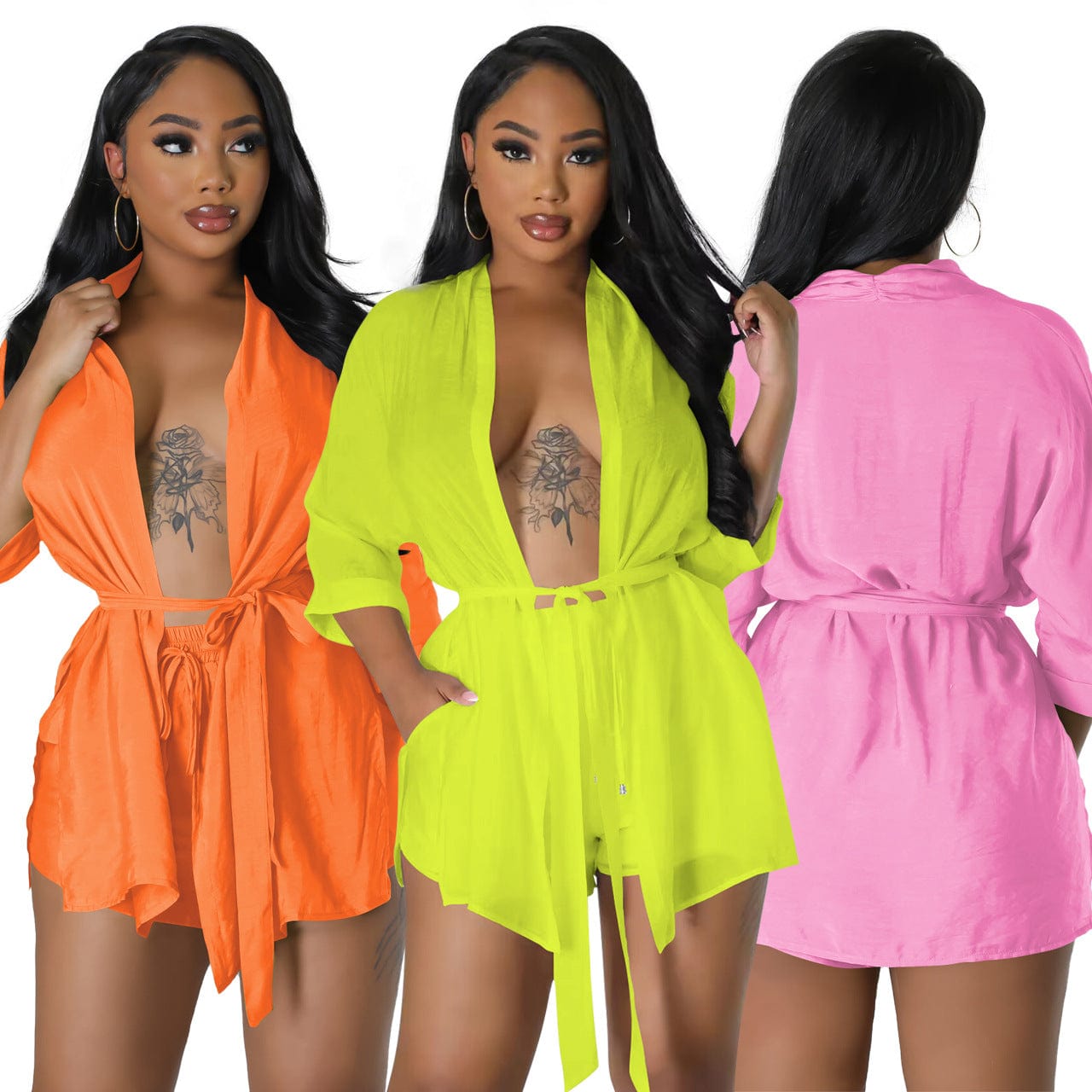 New Trend Summer Women Clothing Ladies Shorts Sets Casual Two Piece Shorts Set Women Clothing Sexy Stretch Shirts Sets