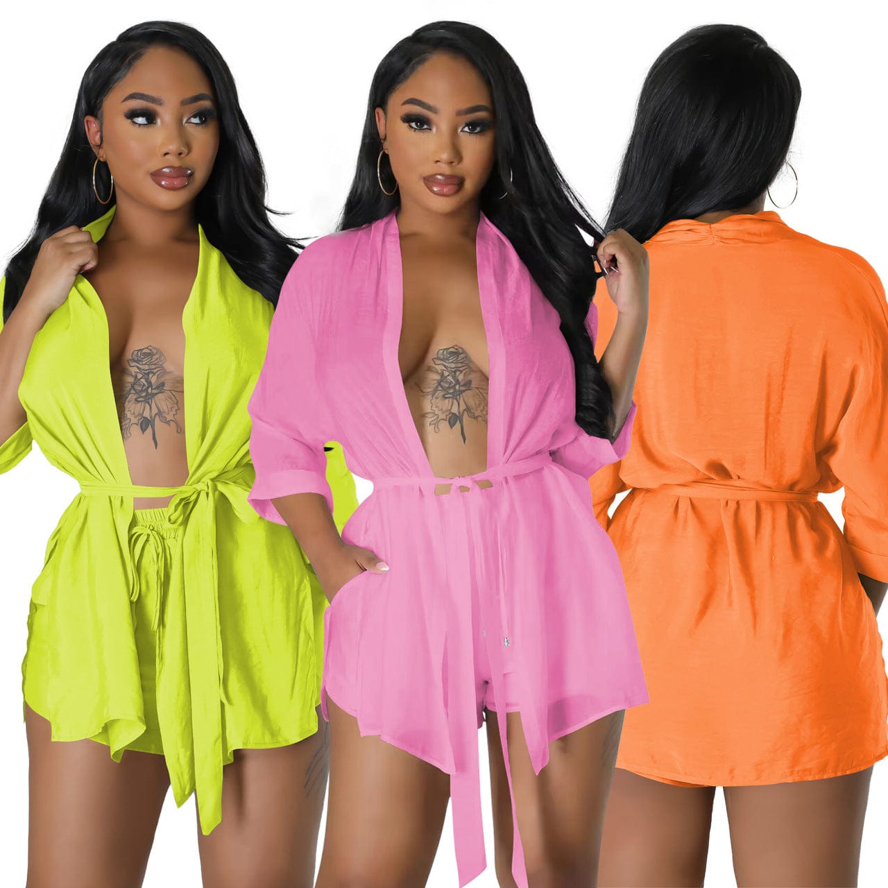 New Trend Summer Women Clothing Ladies Shorts Sets Casual Two Piece Shorts Set Women Clothing Sexy Stretch Shirts Sets