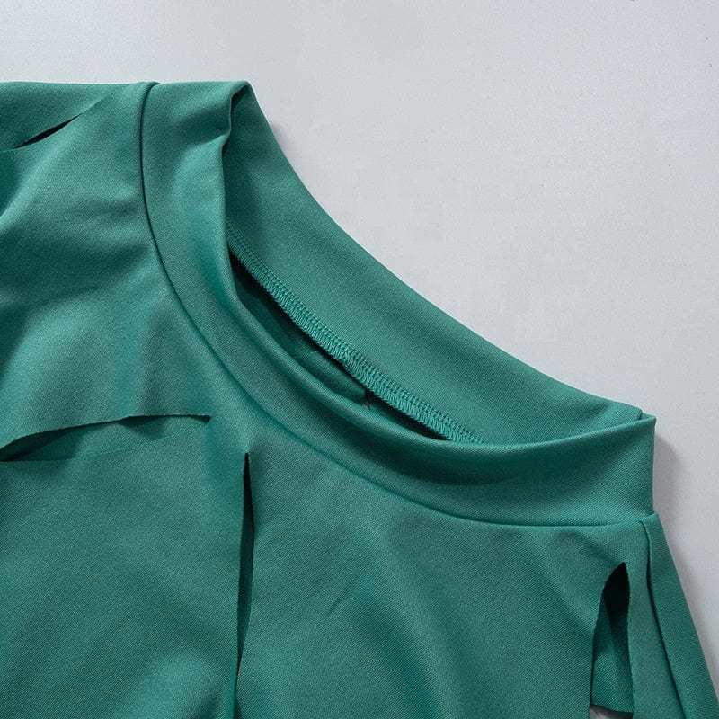 New Trending Fashion Women Sexy Pullover Sweatshirt Tops Loose Hollow Cut Out O-Neck Long Sleeve T-Shirt