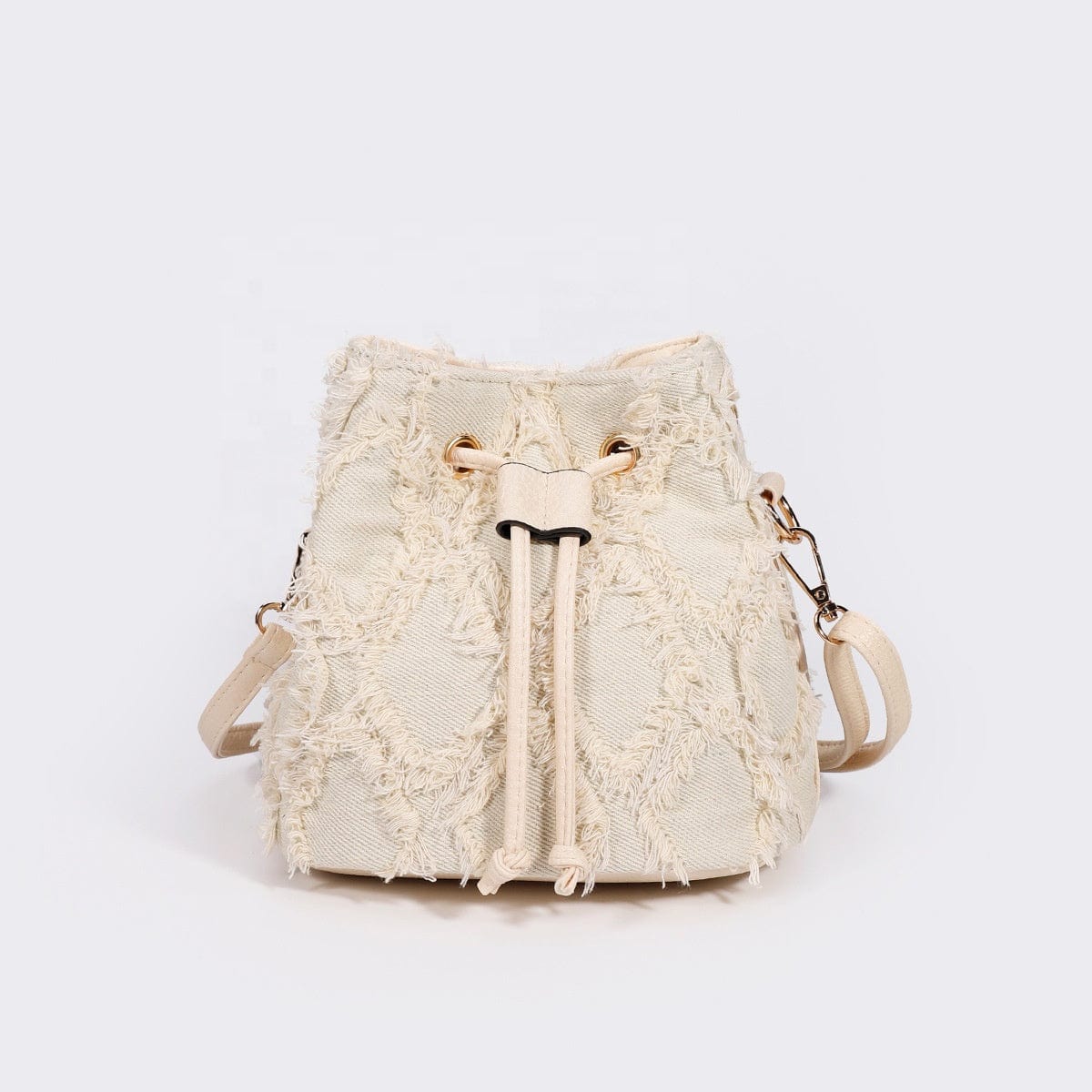 New Trendy Autumn Lattice Bucket Bag Easy-matching Fashionable Casual Clutches PU Bucket Purse For Woman Handbag