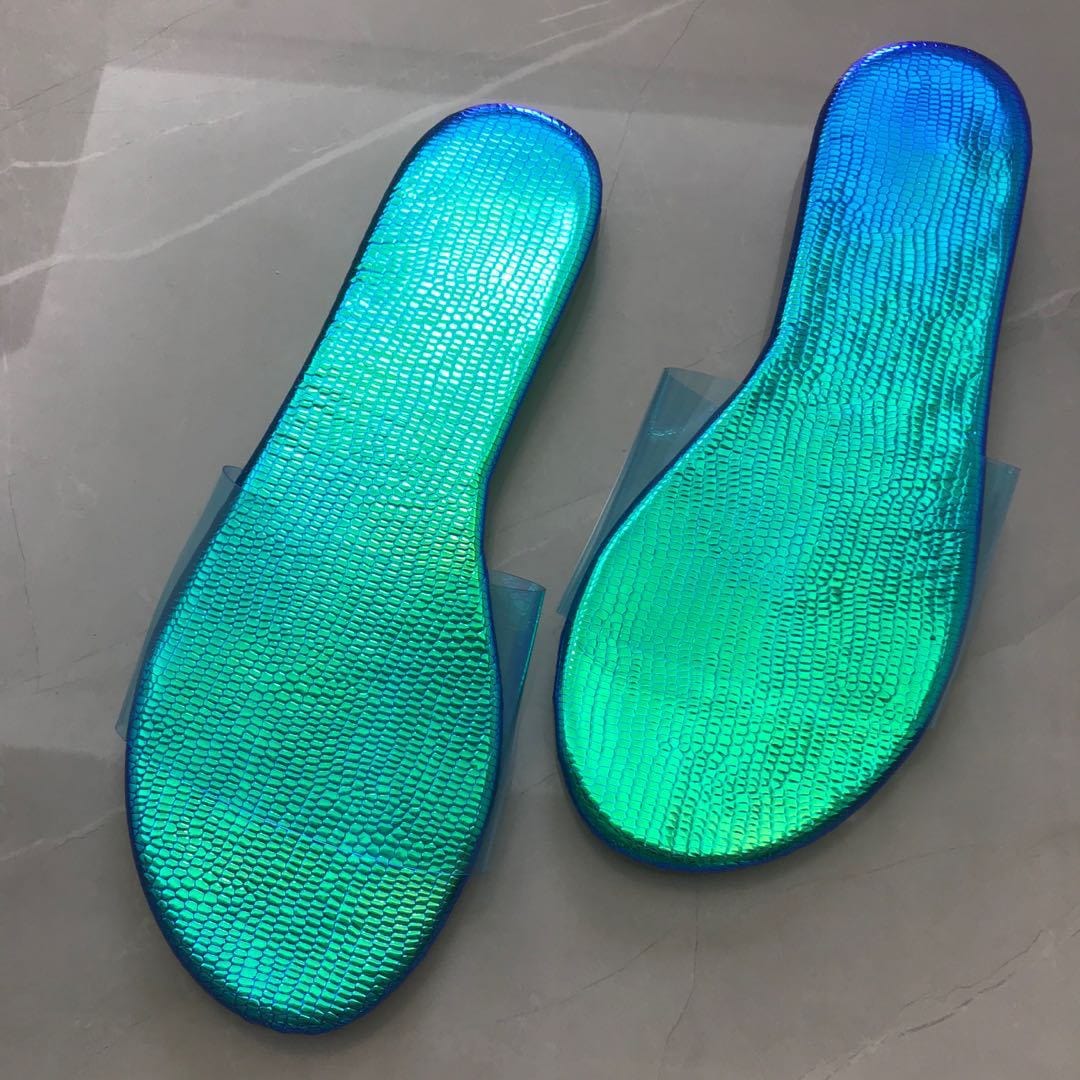 New trendy Gorgeous glitter sandal for women  Slip-on Solid Jelly Clear Slides  Femme  Sandalias Mujers