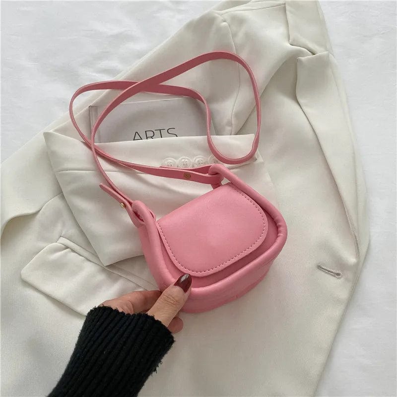 New Trendy High quality Casual Clutches Candy Color PU Kids Messenger Bag Mini Purse For Children Handbag