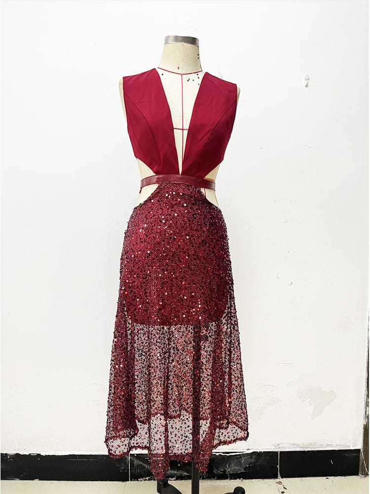 New V Neck Fashion Women Celebrity Night Clubwear Party Long Sexy Evening Dress