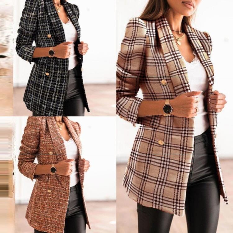 New women's Autumn/Spring long-sleeved elegant casual printed jacket suit