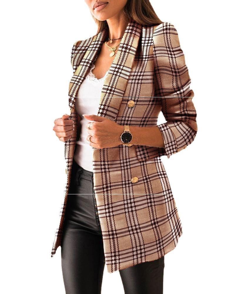 New women's Autumn/Spring long-sleeved elegant casual printed jacket suit