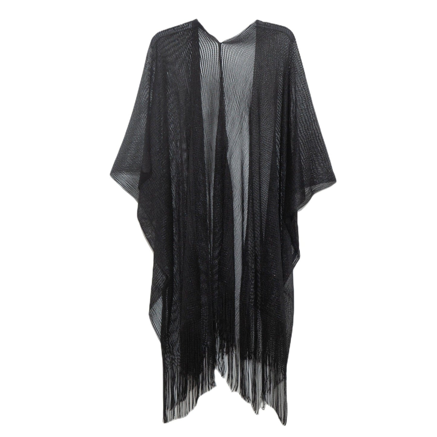 New Women's Cloak Tourism Ethnic Style Rainbow Stripes Summer Sunscreen Thin Hollow Shawl