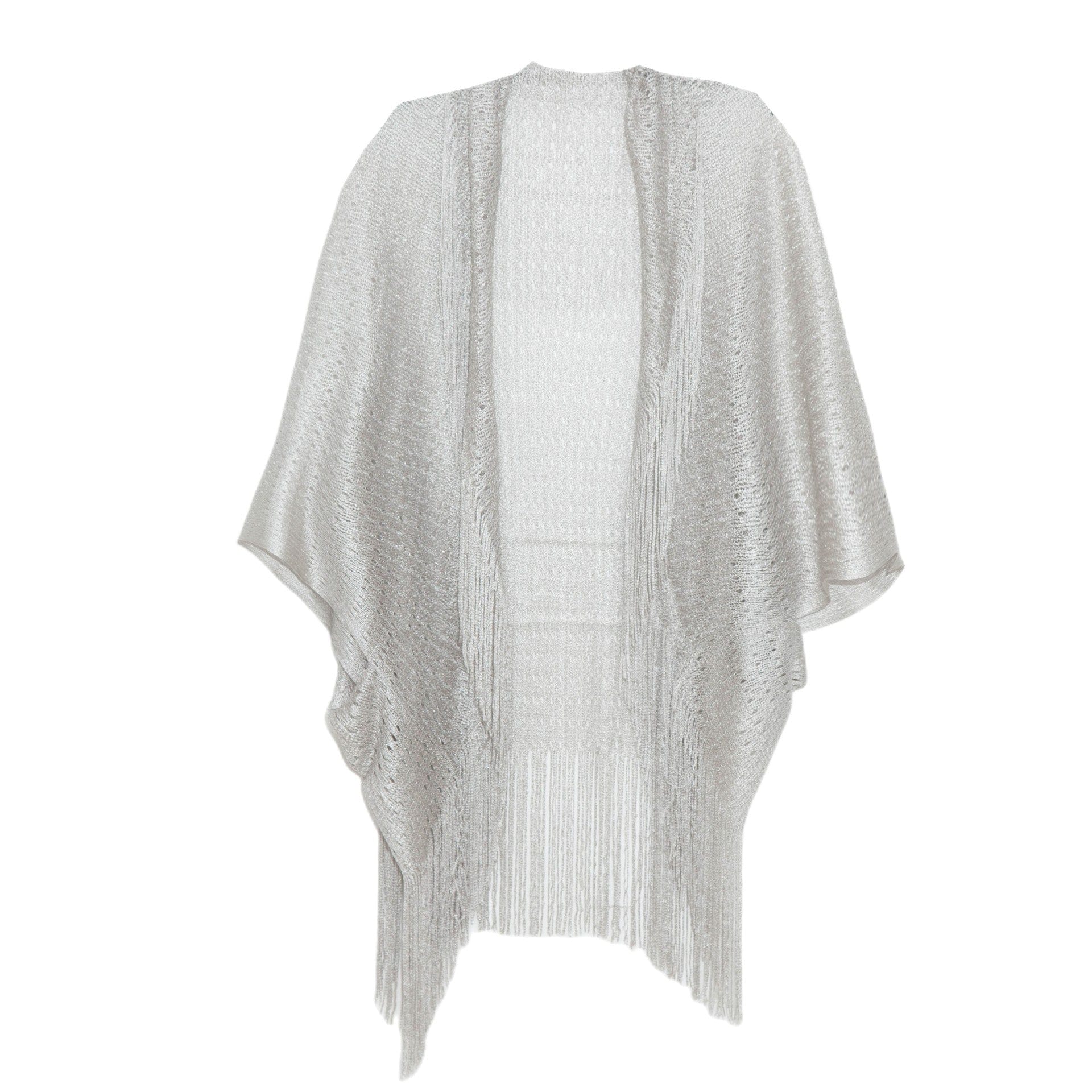 New Women's Cloak Tourism Ethnic Style Rainbow Stripes Summer Sunscreen Thin Hollow Shawl