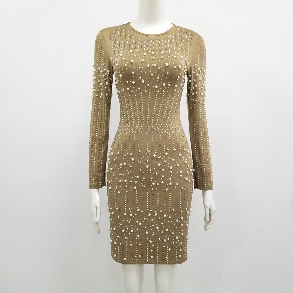 Newest Designer Women's Celebrity Evening Party Long Sleeve Sexy Birthday Dress